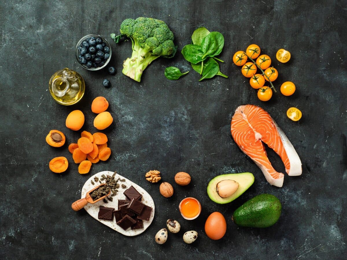 Brain Food concept, copy space, top view