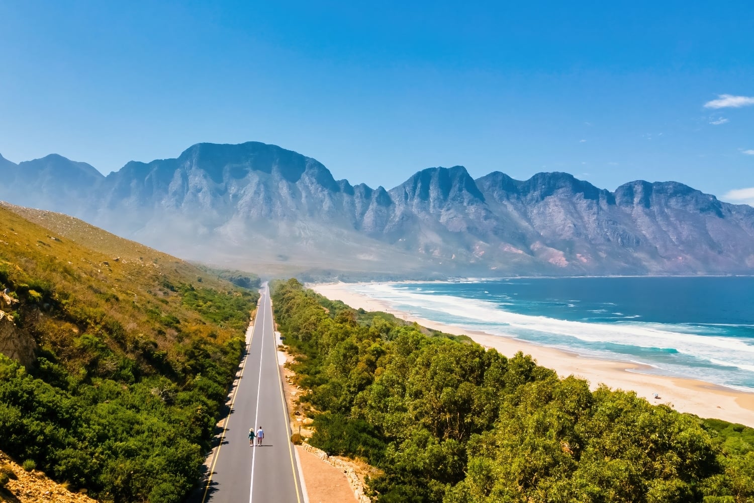 South Africa - Rugged Coast Line with spectacular mountains