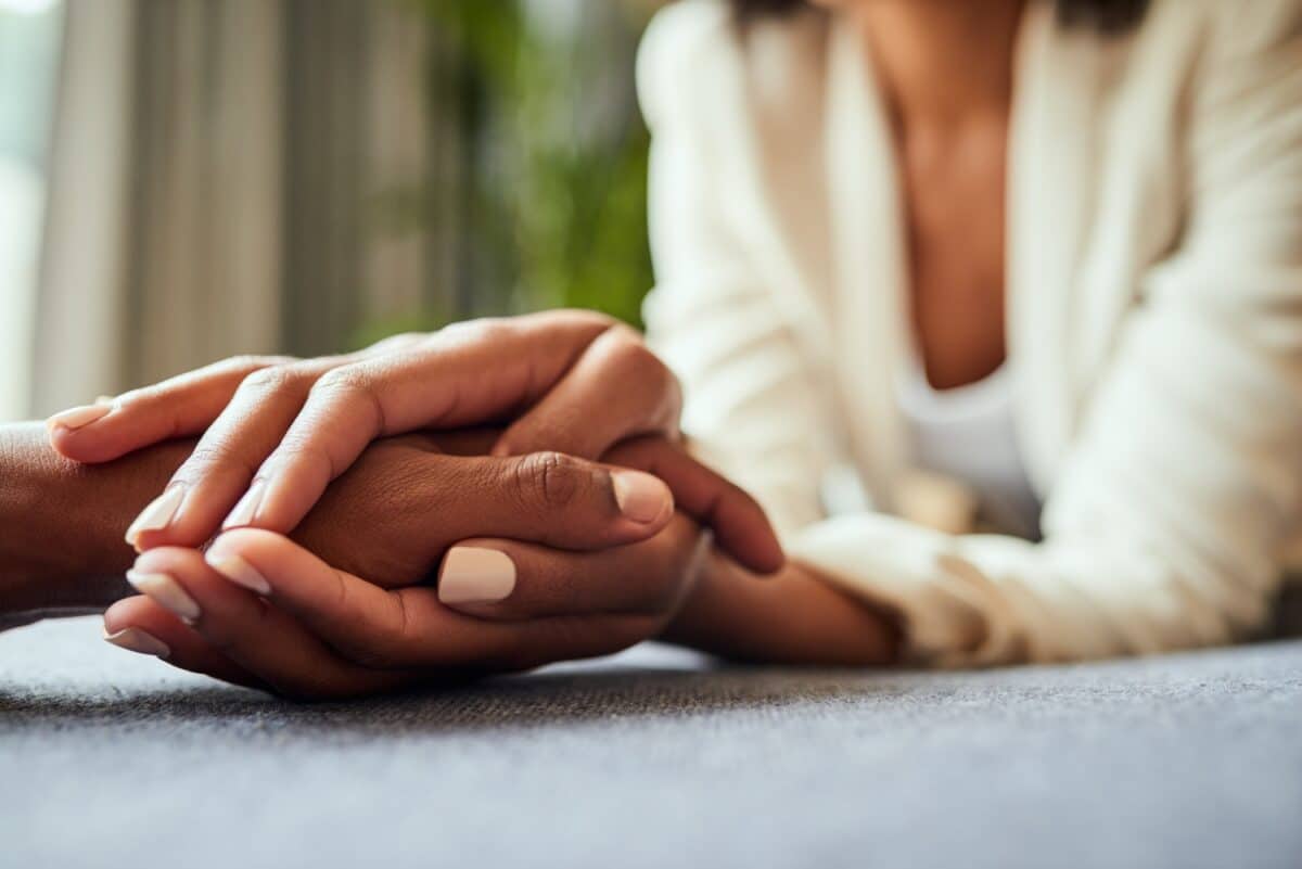 close up shot of hands, concept of help and support