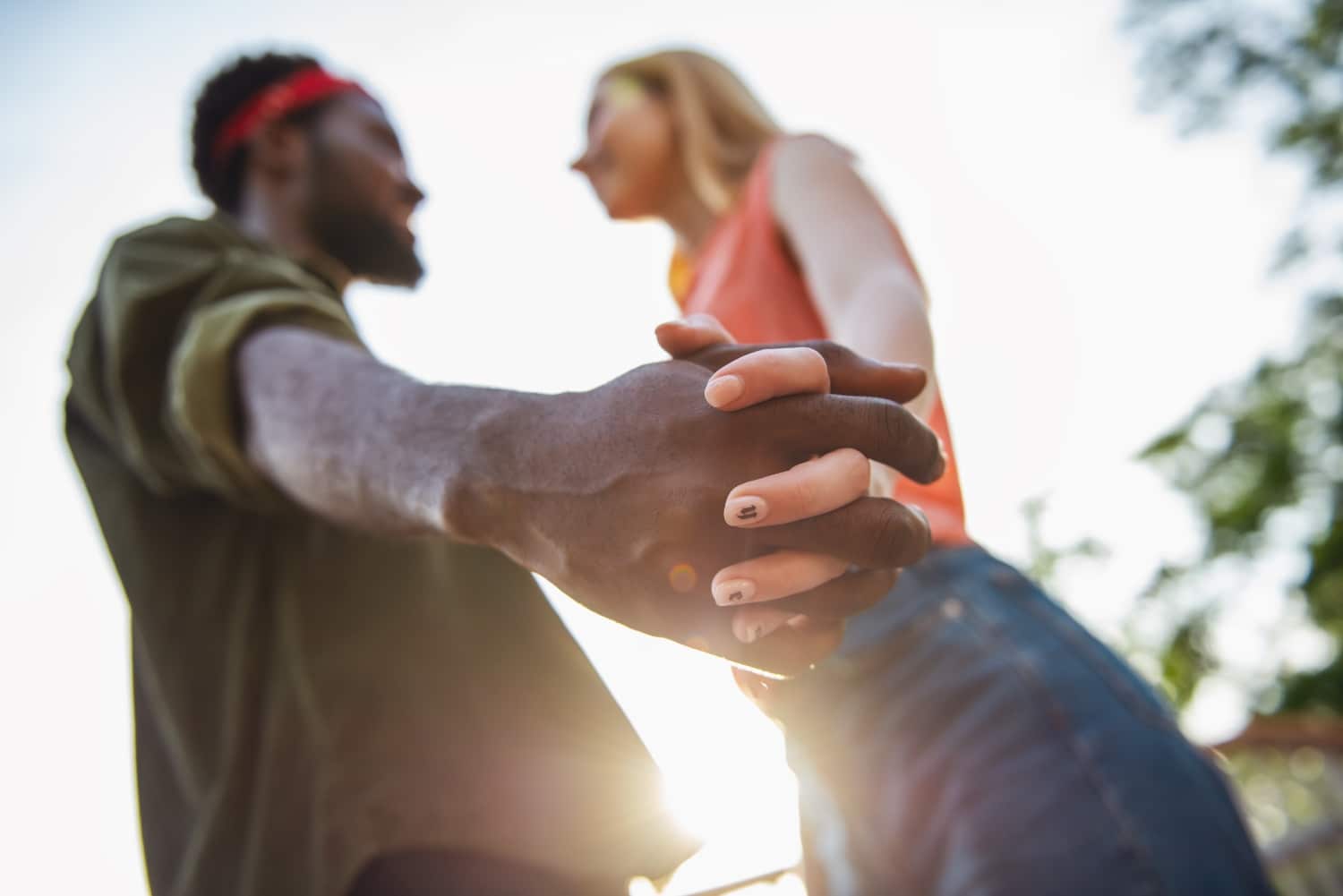 couple holding hands together, concept of relationships