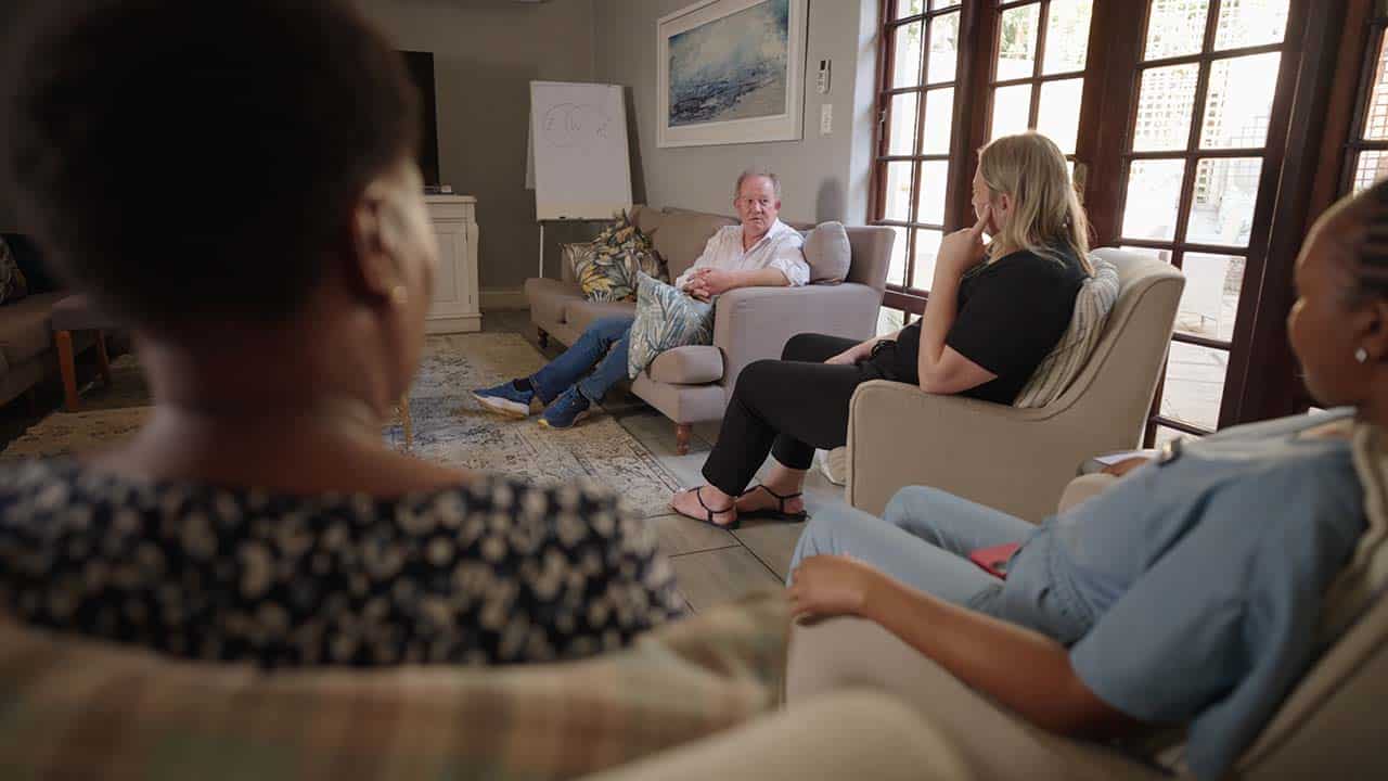 group therapy session at White River Manor